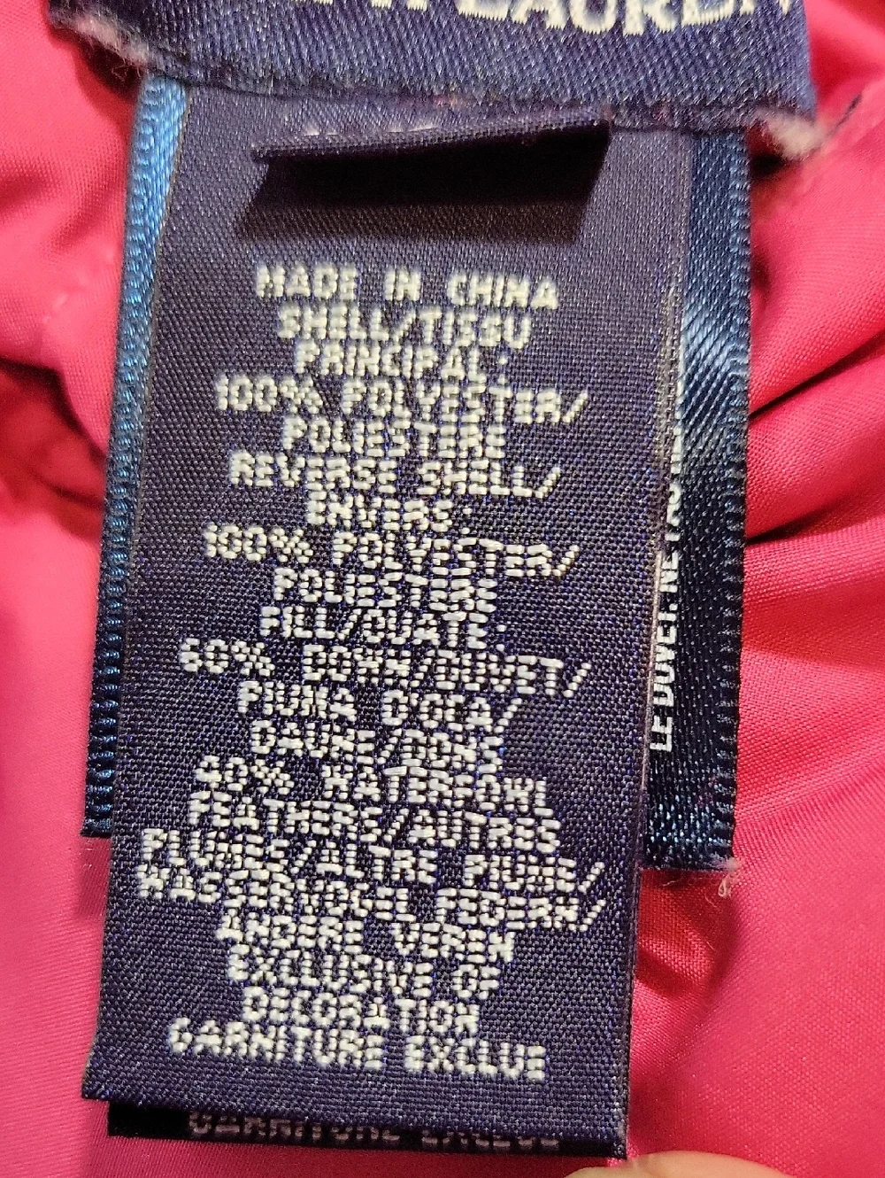 Ralph Lauren Reversible Vest Pink/Orange Youth Sz. L(10-12) Mock Collar Full Zip